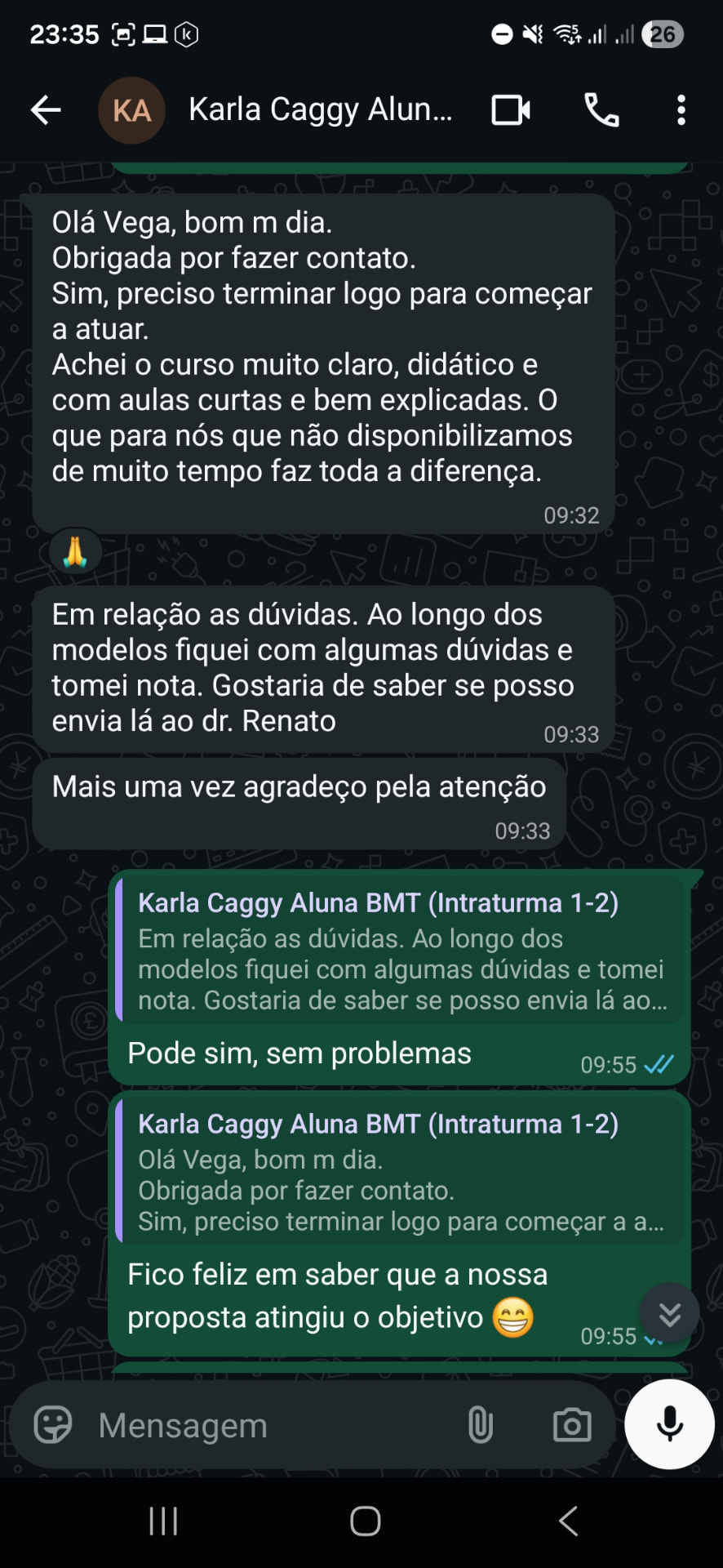Depoimento de Karla Caggy